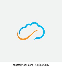 Das Cloud-Symbol Form.Symbol. Grafisches Vektordesign-Element für Logo