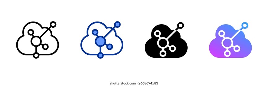 Cloud-Symbolblatt - mehrere Stilkollektionen
