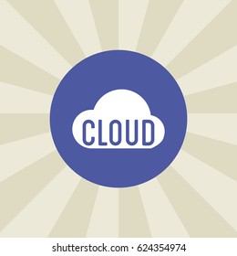 cloud icon. sign design. background
