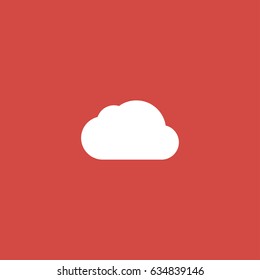cloud icon. sign design. red background