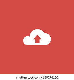 cloud icon. sign design. red background