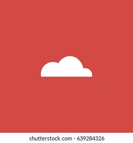 cloud icon. sign design. red background