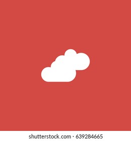 cloud icon. sign design. red background