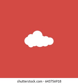 cloud icon. sign design. red background