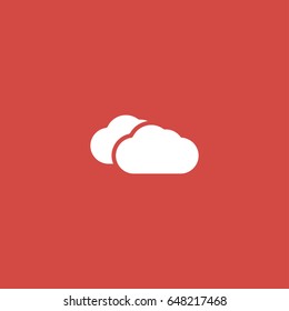 cloud icon. sign design. red background
