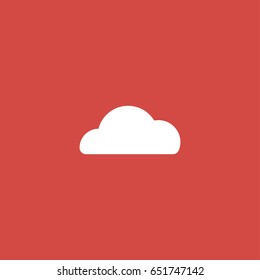 cloud icon. sign design. red background