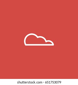 cloud icon. sign design. red background