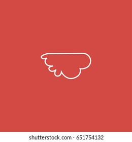 cloud icon. sign design. red background