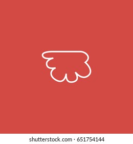 cloud icon. sign design. red background