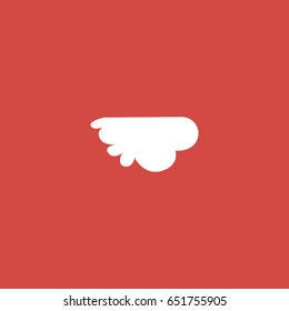 cloud icon. sign design. red background
