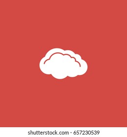 cloud icon. sign design. red background