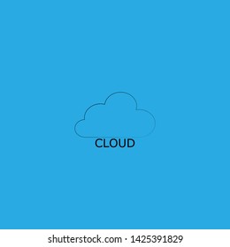 cloud icon sign signifier vector
