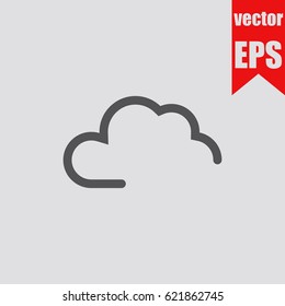 Cloud icon sign symbol logo isolated in flat style.Vector illustration.
