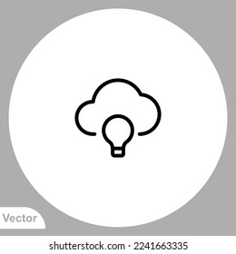 Vector de signo de icono en la nube, símbolo, ilustración de logotipo para web y móvil