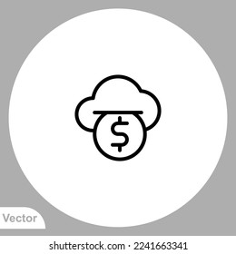 Cloud icon sign vector,Symbol, logo illustration for web and mobile