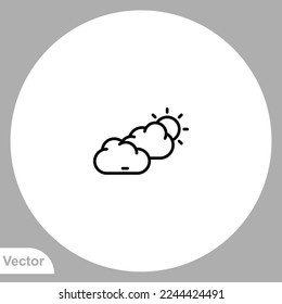 Vector de signo de icono en la nube, símbolo, ilustración de logotipo para web y móvil