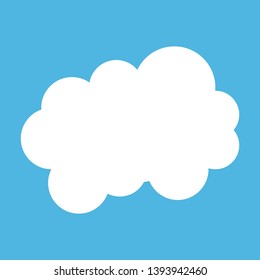 Cloud icon. Simple cute cartoon design.