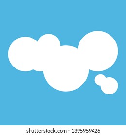 Cloud icon . Simple cute cartoon design.