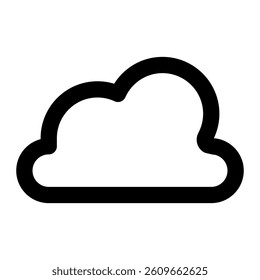 Cloud icon with simple and line style