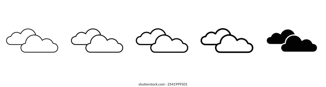 cloud icon Simple outline illustration