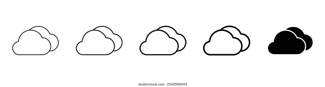 ícone de nuvem Ilustração de contorno simples