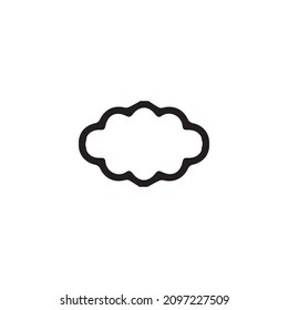 Cloud icon. Simple style weather information poster background symbol. Cloud logo design element. Cloud t-shirt printing. Vector for sticker.