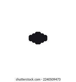 Cloud-Symbol. Einfaches Wetterplakatsymbol. Design-Element des Markenzeichens. Cloud-T-Shirt-Druck. Vektorgrafik für Aufkleber.