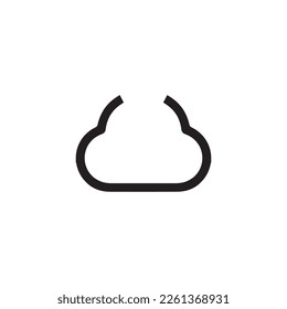 Cloud icon. Simple style web site drag and drop page background symbol. Cloud brand logo design element. Cloud t-shirt printing. vector for sticker.