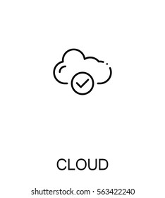 Cloud icon. Single high quality outline symbol for web design or mobile app. Thin line sign for design logo. Black outline pictogram on white background