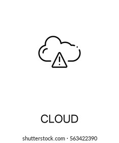 Cloud icon. Single high quality outline symbol for web design or mobile app. Thin line sign for design logo. Black outline pictogram on white background