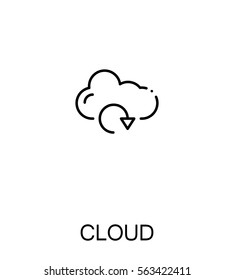 Cloud icon. Single high quality outline symbol for web design or mobile app. Thin line sign for design logo. Black outline pictogram on white background