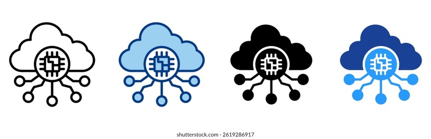 Cloud Icon Single Vector Collection