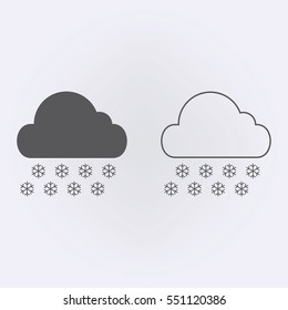 Cloud icon with snow