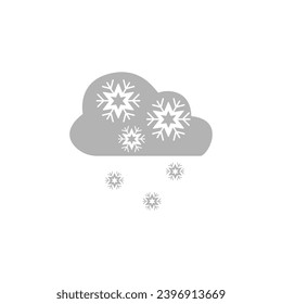 icono de nube, nieve en fondo blanco, ilustración vectorial