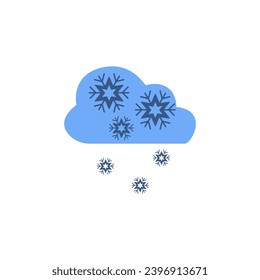 icono de nube, nieve en fondo blanco, ilustración vectorial