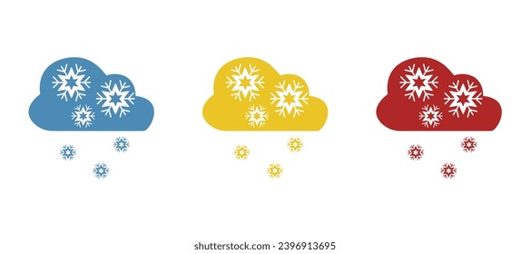 cloud icon, snow on a white background, vector illustration