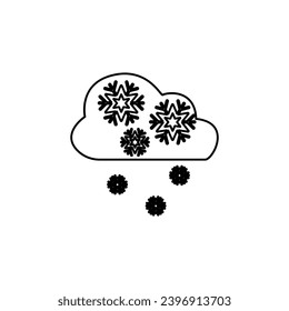 cloud icon, snow on a white background, vector illustration