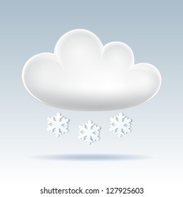 Cloud icon. Snow. Vector illustration