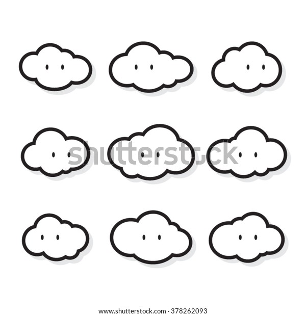 Cloud Icon Cloud Sticker Cloud Cartoon のベクター画像素材 ロイヤリティフリー