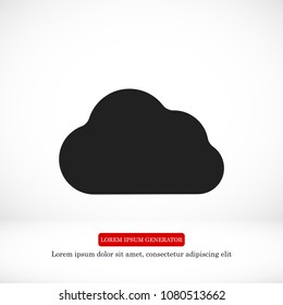 cloud icon, stock vector illustration flat design style