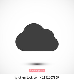 cloud icon, stock vector illustration flat design style