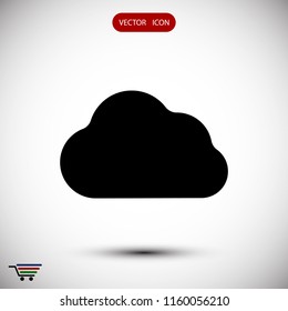 cloud icon, stock vector illustration flat design style