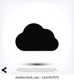 cloud icon, stock vector illustration flat design style