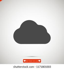 cloud icon, stock vector illustration flat design style