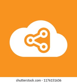 Cloud icon, stock vector illustration, EPS10.