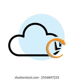 cloud icon. sunny, cloudy weather and meteorology. vector cloud symbol for web, mobile. colored flat design style. vector design template