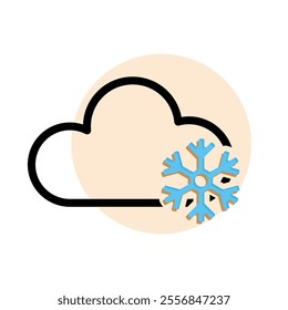 cloud icon. sunny, cloudy weather and meteorology. vector cloud symbol for web, mobile. colored flat design style. vector design template