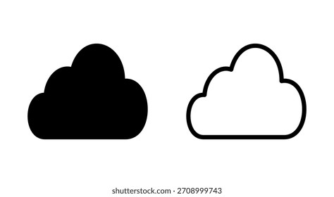 Símbolo de la nube para los App y los Sitios web. signo y símbolo de la nube