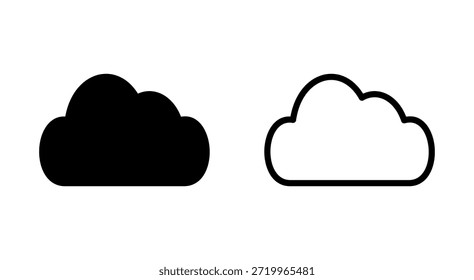 Cloud icon symbol for apps and websites. cloud sign and symbol