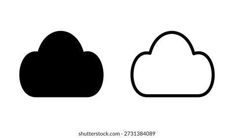Cloud icon symbol for apps and websites. cloud sign and symbol